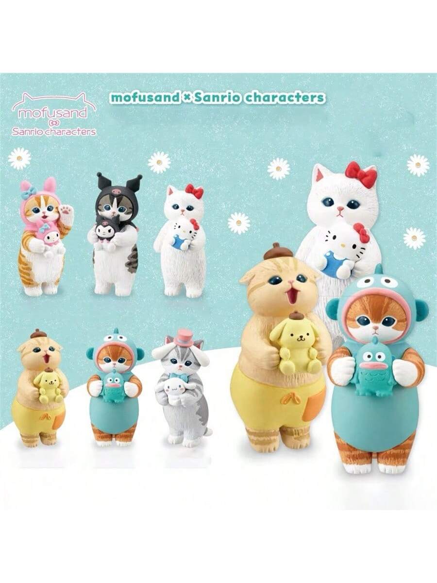 Shark Cat × Melody × Hangyodon Collaboration Blind Box | Mini Kitten Figurine