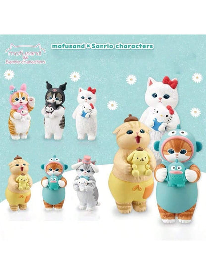 Shark Cat × Melody × Hangyodon Collaboration Blind Box | Mini Kitten Figurine