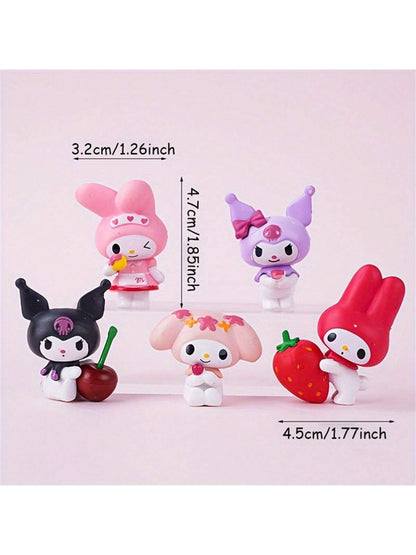 Sanrio My Melody & Kuromi Fruit Series Figurines – 4cm Mini Collectibles