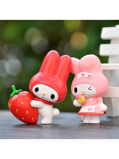 Sanrio My Melody & Kuromi Fruit Series Figurines – 4cm Mini Collectibles