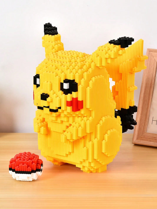 Pokémon Pikachu Diamond Micro Building Blocks – 5210PCS Model Kit | 29cm ABS Puzzle Toy