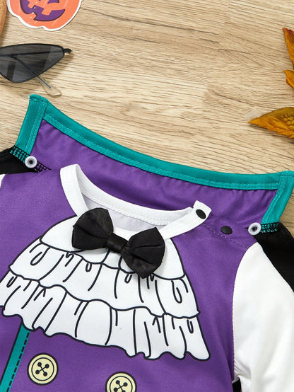 Baby Vampire Gentleman Halloween Costume – Romper & Cape Set |(Age Newborn–18M)