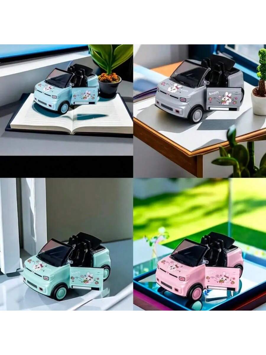 Labubu Convertible Mini Toy Car – 17cm Cartoon Racer with Dual-Open Doors | Inertial Plastic Model