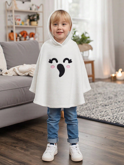 Kids Ghost Cape Costume – White Hooded Halloween Cloak | Trick-or-Treating (Age 18M-6 YRS)
