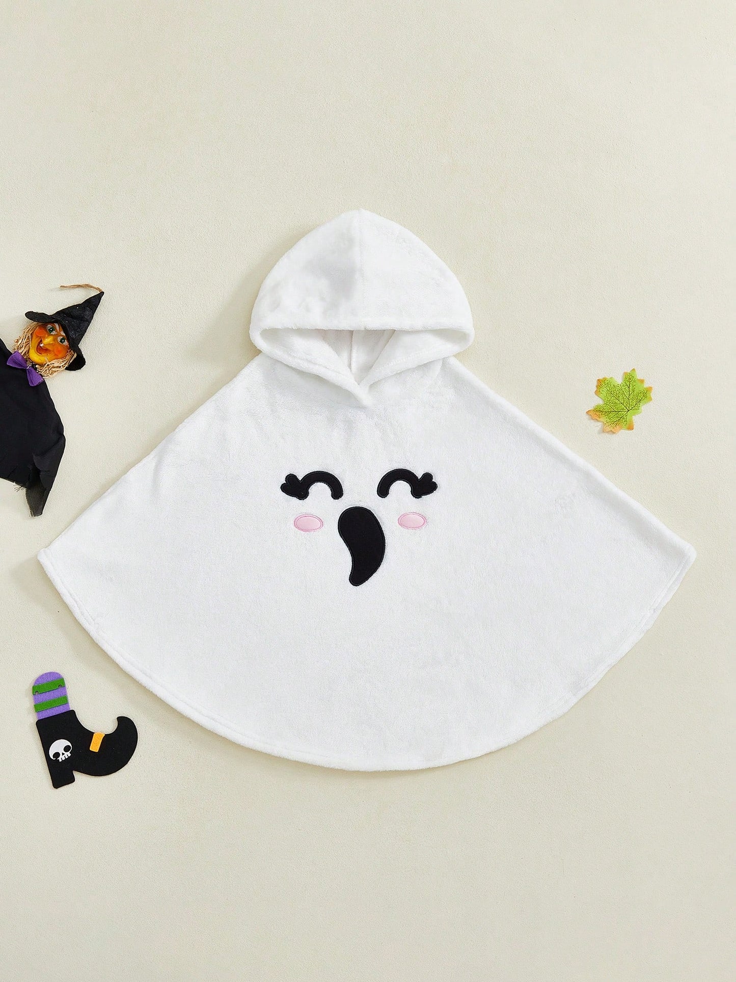 Kids Ghost Cape Costume – White Hooded Halloween Cloak | Trick-or-Treating (Age 18M-6 YRS)
