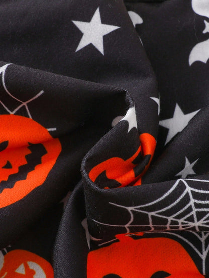 Pumpkin Surprise Halloween Baby/Toddler Sweatshirt – Graphic Print Pullover with Ghost Face & “Trick or Treat” Slogan | Ages 6M–3Y