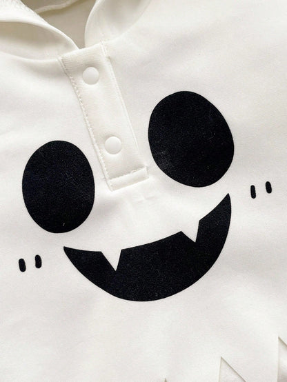 Baby Ghost Halloween Hooded Romper (Age Newborn-9M)