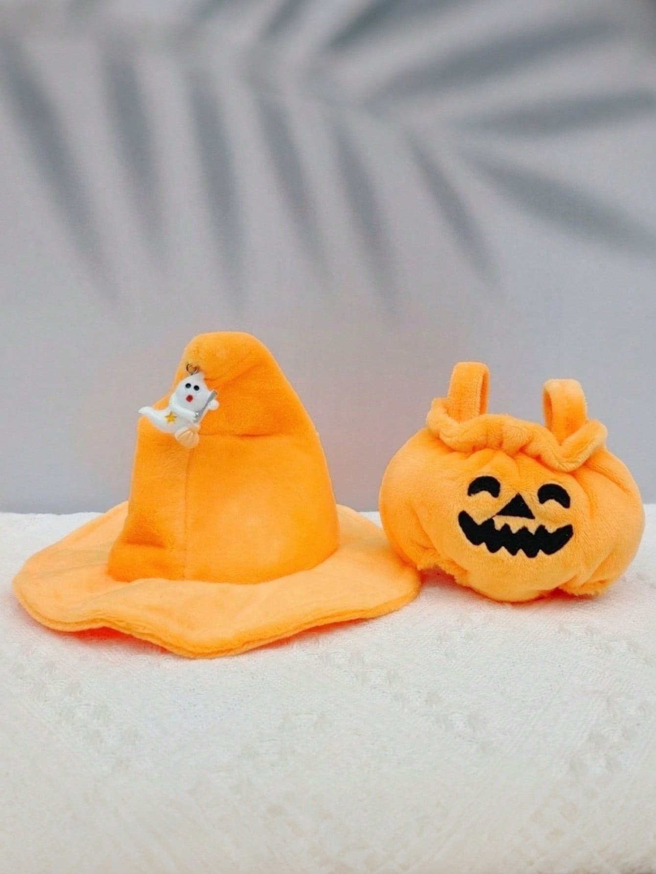 Halloween Pumpkin Doll Outfit – Casual Wizard Hat & Plush Costume for 17cm Labubu Dolls | Clothes Only Multicolor Halloween Suit (orange Hat + Pumpkin Pants)