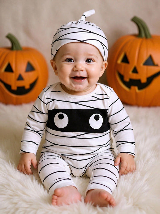 Baby Mummy Halloween Costume (Age 3M-24M) White