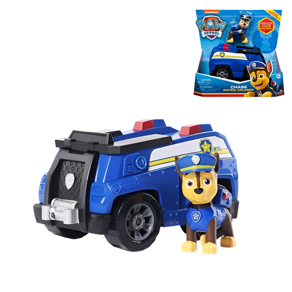 Paw Patrol Rescue Vehicle – Character Truck | Rubble’s Bulldozer, Chase’s Cruiser & More Multicolor Police Car - Chase