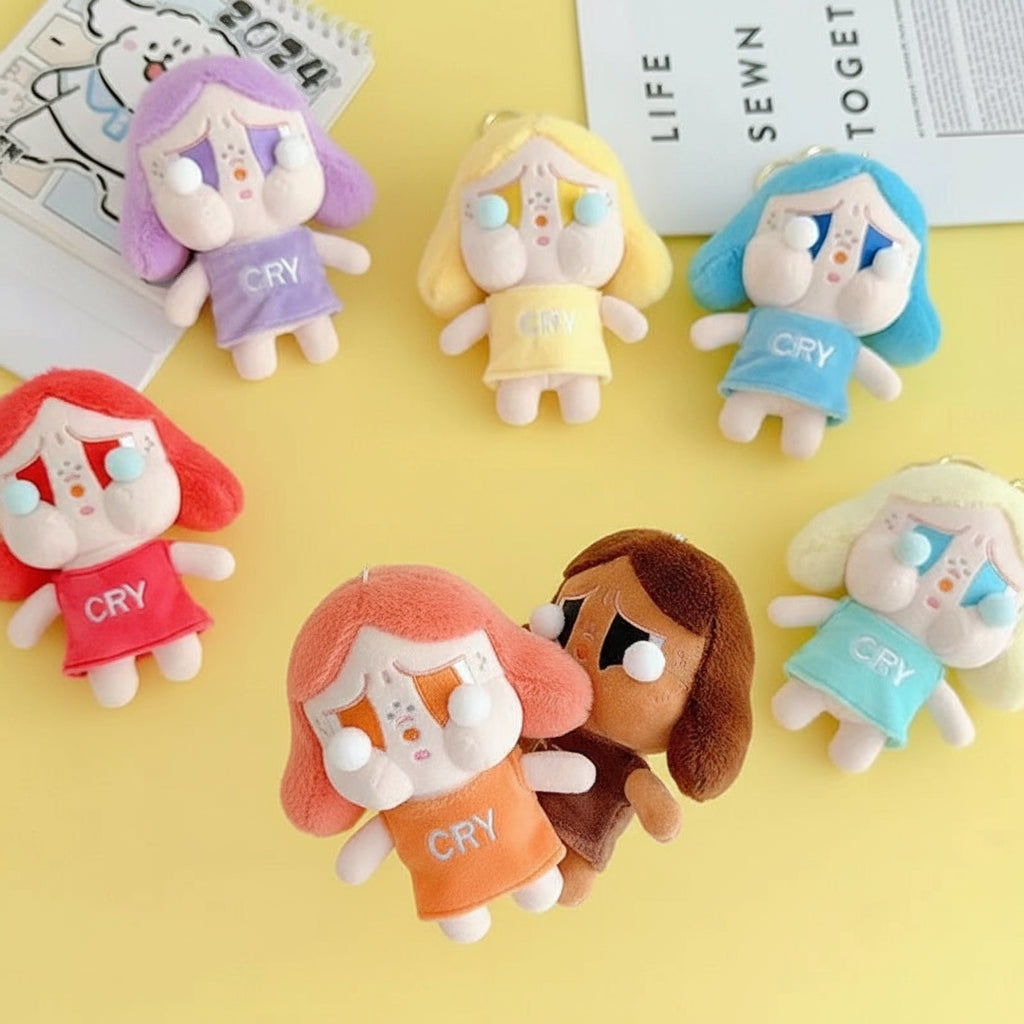POP MART Crybaby Plush Keychain – 13cm Soft Character Accessory