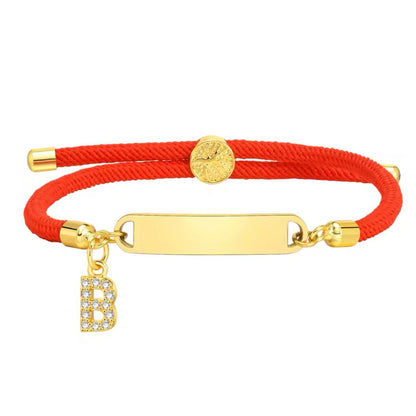 Baby Red Gold Custom Bracelet Personalised Red B