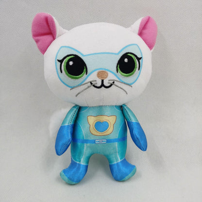 SuperKitties Plush Cat Team – 18cm | Soft Hero Cat Plush Dolls Blue