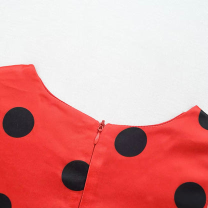 Girls Ladybug Dress Bag & Hat Costume (Age 3-10YRS)