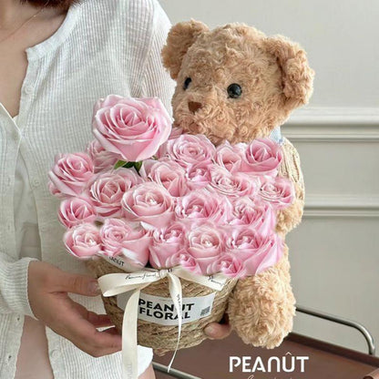 Birthday Scented Soap Flower Bear Bouquet - Gift for Girlfriend or Best Friend