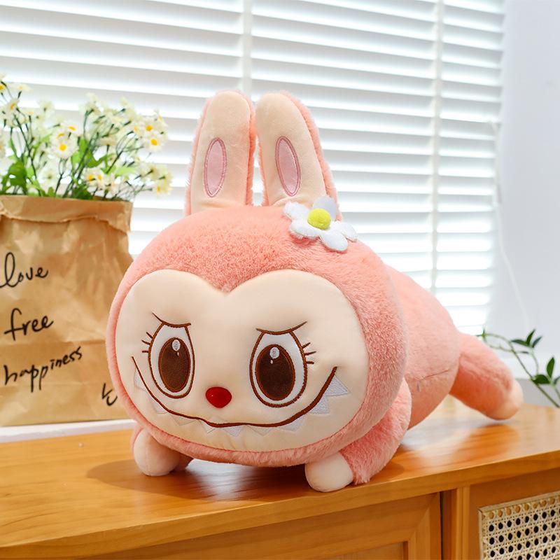 Plush Labubu Pillow Stuffed Toy 40–80cm | Soft Kawaii Cushion • Cute Collectible Gift Pink