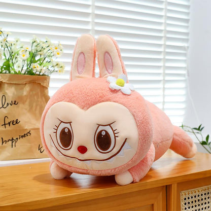 Plush Labubu Pillow Stuffed Toy 40–80cm | Soft Kawaii Cushion • Cute Collectible Gift Pink