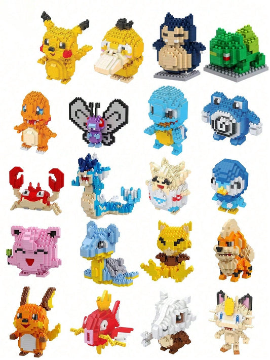 Pokémon Mini Building Blocks Figures – Pikachu, Charizard, Togepi, Cubone & More | Anime Brick Toys for Kids