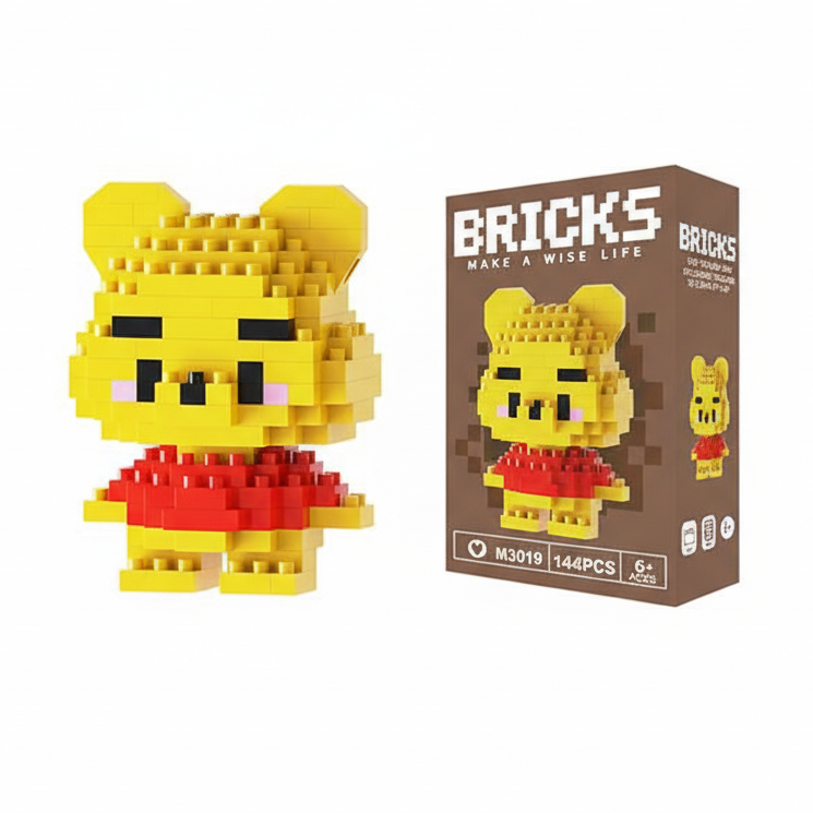 Make A Wise Life – Cartoon & Character Nano Block Building Sets | Mini Brick Figures for Kids & Collectors Multicolor Winnie The Pooh