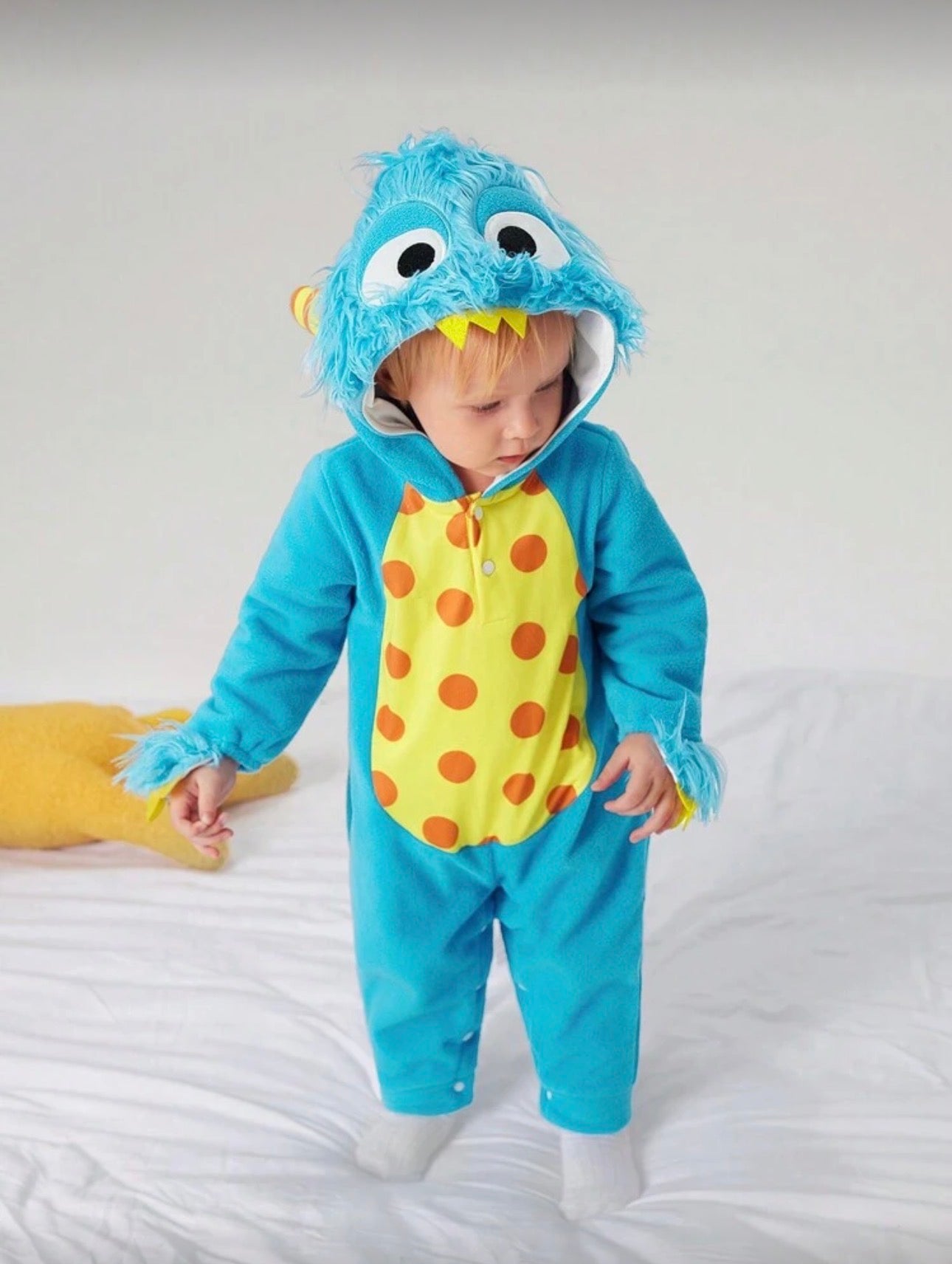 Baby & Toddler Boys Plush Monster Costume – Warm Fleece Party Outfit