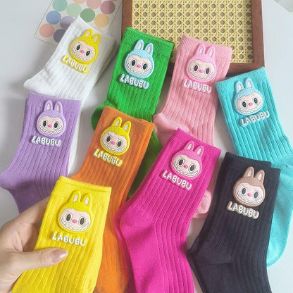 Labubu Cotton Mid-Calf Kids Socks – Soft Character Socks