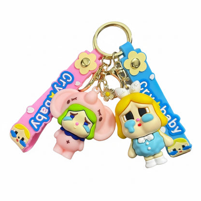 POP MART Crybaby Plush Keychain – 6.5cm Soft Character Clip