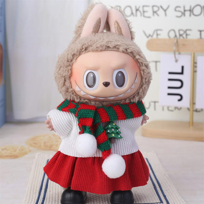 Labubu Christmas Outfit – Red Holiday Clothing for V1, V2 & V3 Figures