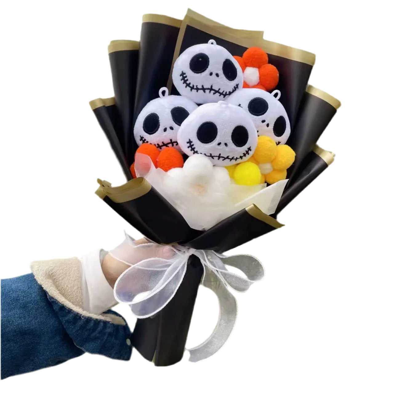 Jack Skellington Plush Flower Gift Bouquet – 40cm | Nightmare Before Christmas Stuffed Toy Arrangement 4