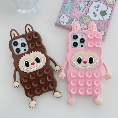 Labubu The Monsters – Phone Cover | Compatible with iPhone 13, 14, 15, 16 Max & Pro | Suction Cup Stress-Relief Design