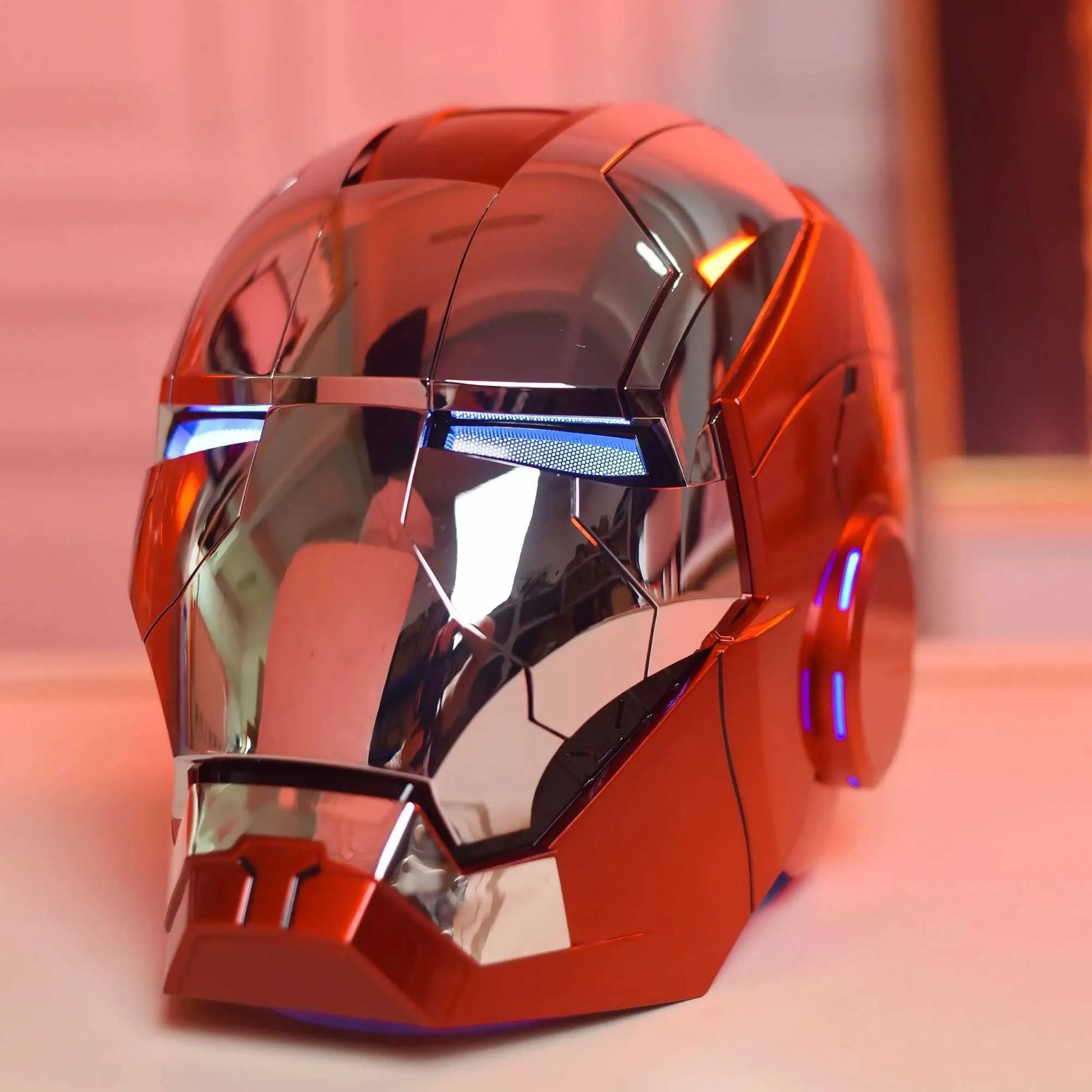 Autoking 1:1 MK5 Iron Man Helmet | Electric Wearable Cosplay Helmet with Voice Control & Light‑Up Eyes Mk5 Updated.