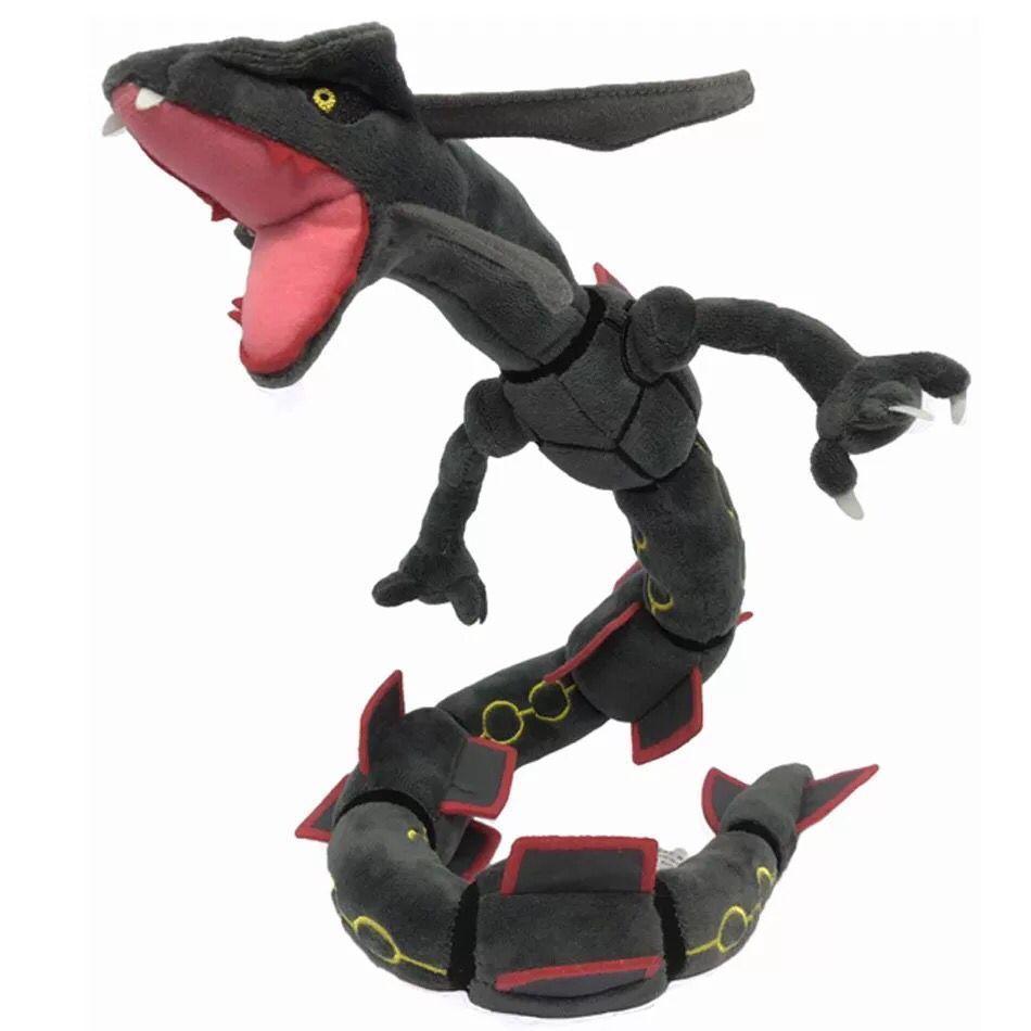 Rayquaza Plush Toy | Legendary Pokémon Plush • Soft Dragon Figure Black White
