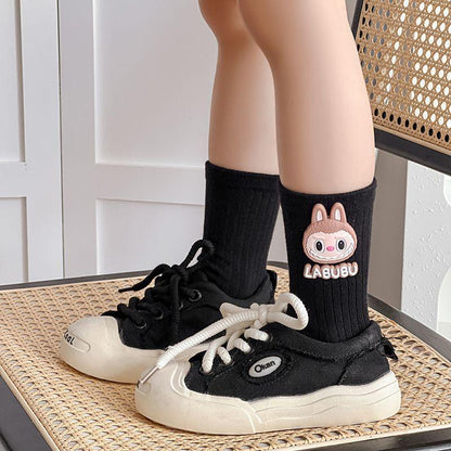 Labubu Cotton Mid-Calf Kids Socks – Soft Character Socks