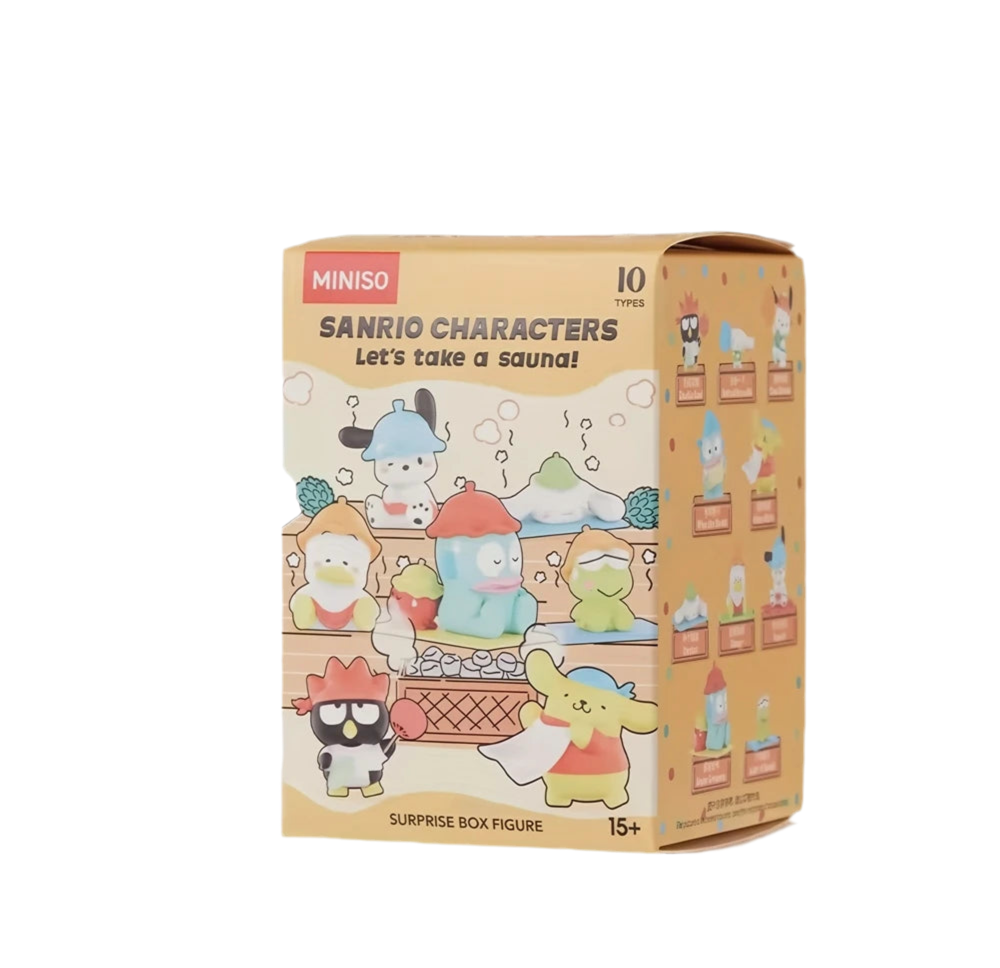MINISO Sanrio Characters "Let's Take a Sauna!" Surprise Blind Box Figure Brown