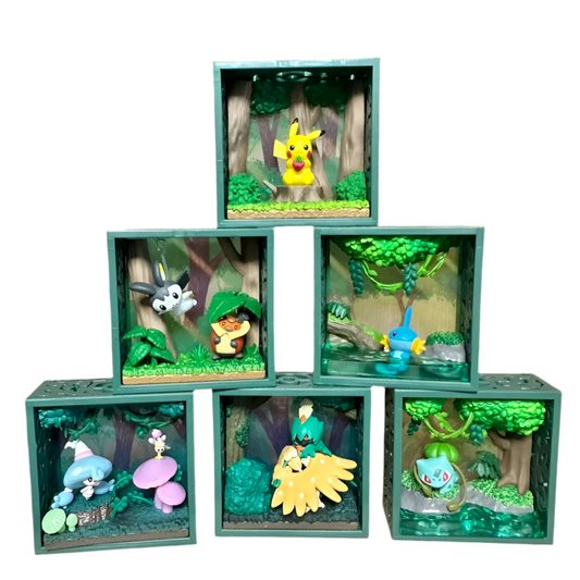 Re-Ment Pokémon Frame Deep Woods Mini Figure Blind Box – Forest Scene Collectibles | 6 Styles