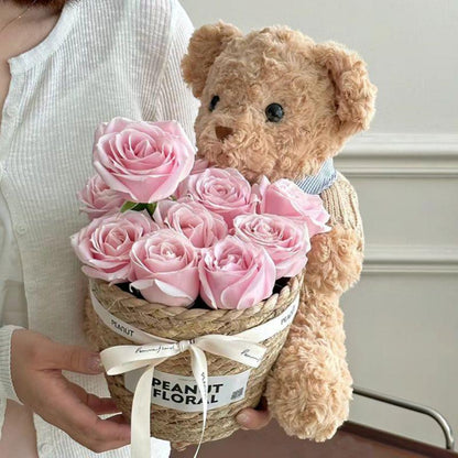 Birthday Scented Soap Flower Bear Bouquet - Gift for Girlfriend or Best Friend