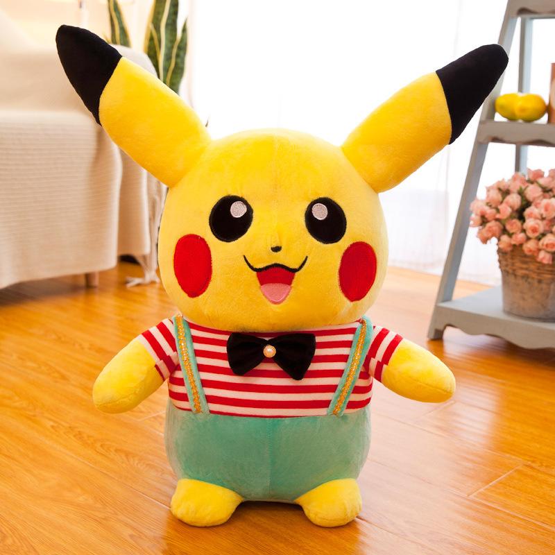 Pikachu Plush Pillow Doll – 30cm | Pokémon-Inspired Stuffed Toy | Couple Strap Pants Edition Green