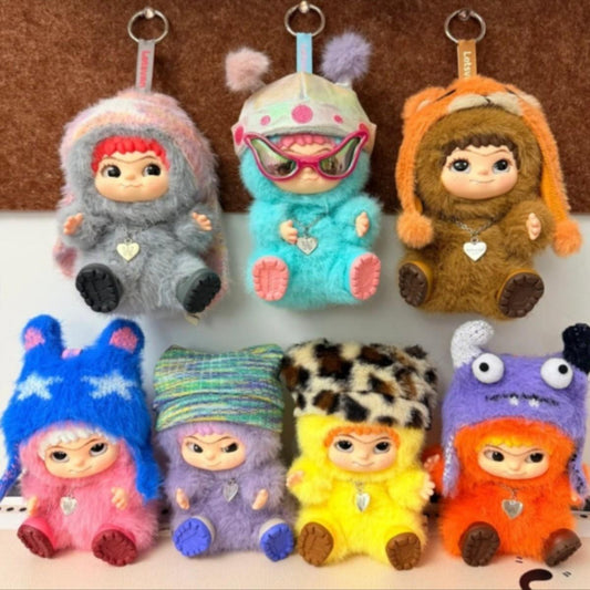 WAKUKU Trendy Party Blind Box – 15cm Plush Figurine Doll | Themed Character Keychain