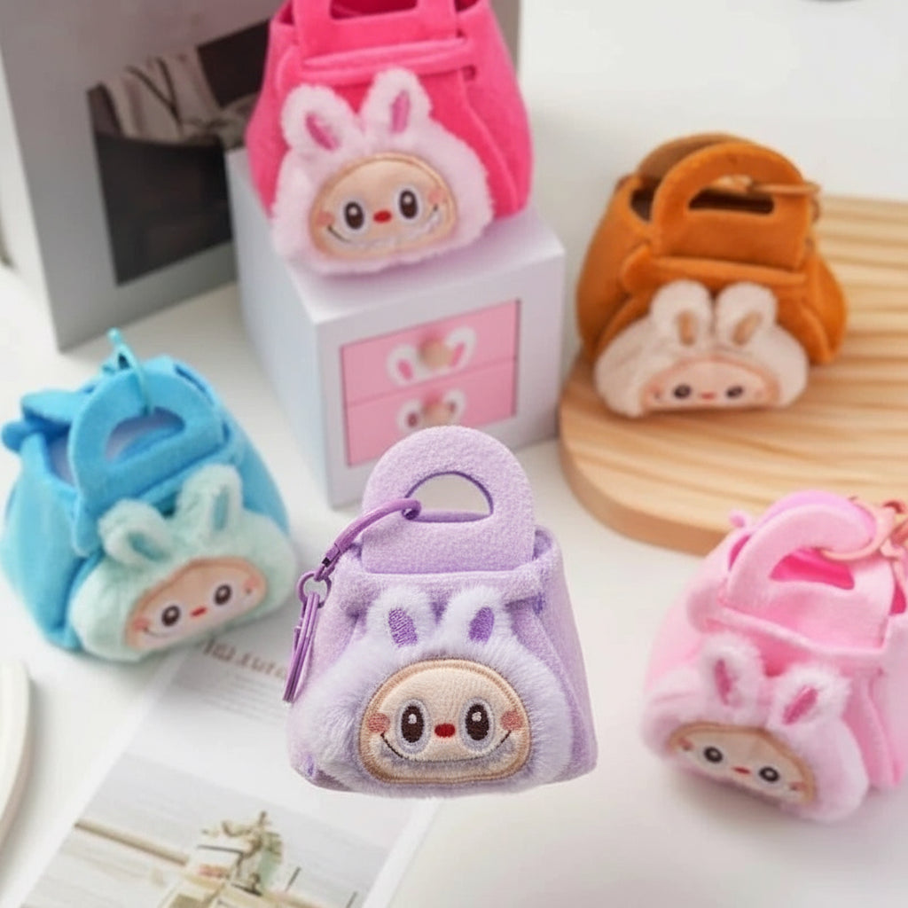 Labubu The Monsters – Keychain Coin Purse | Plush Storage Bag & Backpack Hanging Decoration