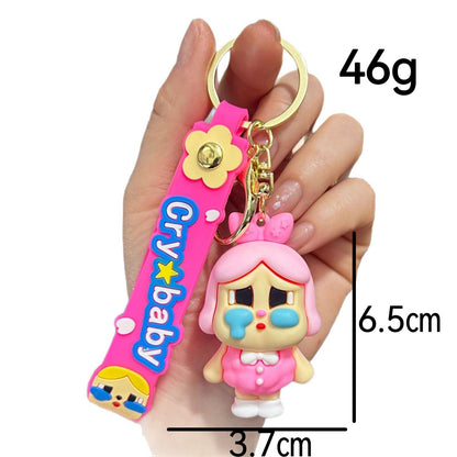 POP MART Crybaby Plush Keychain – 6.5cm Soft Character Clip