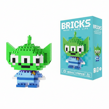 Make A Wise Life – Cartoon & Character Nano Block Building Sets | Mini Brick Figures for Kids & Collectors Multicolor Toy Story Alien