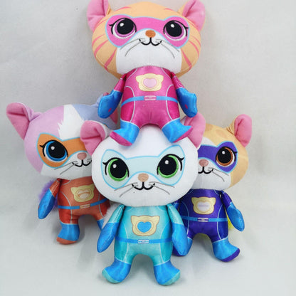 SuperKitties Plush Cat Team – 18cm | Soft Hero Cat Plush Dolls