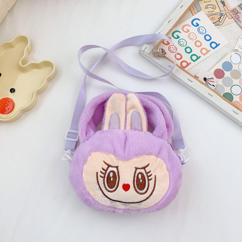 Labubu Party Rag Doll Bag Soft Girl Daily Versatile Messenger Bag Plush Rabbit Doll Bag