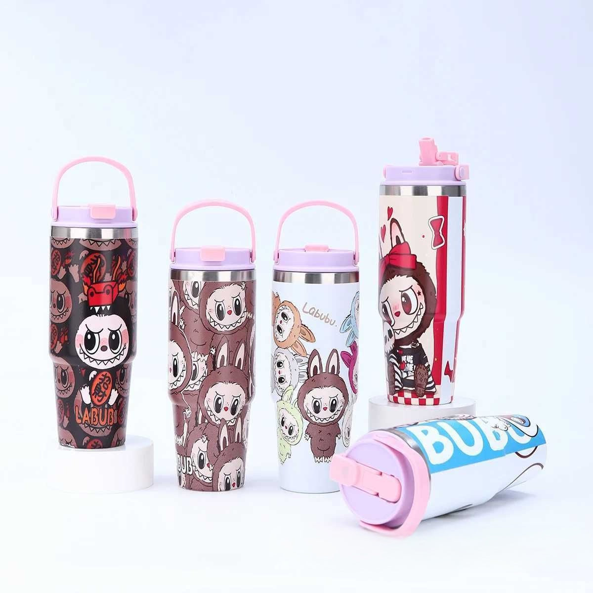 Labubu 30oz Tumbler | Double‑Wall Stainless Steel Cup • Kawaii Designer Drinkware for Fans & Collectors