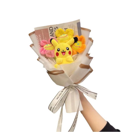 Plush Pokemon Pikachu Stuffed Toy Flower Gift Bouquet
