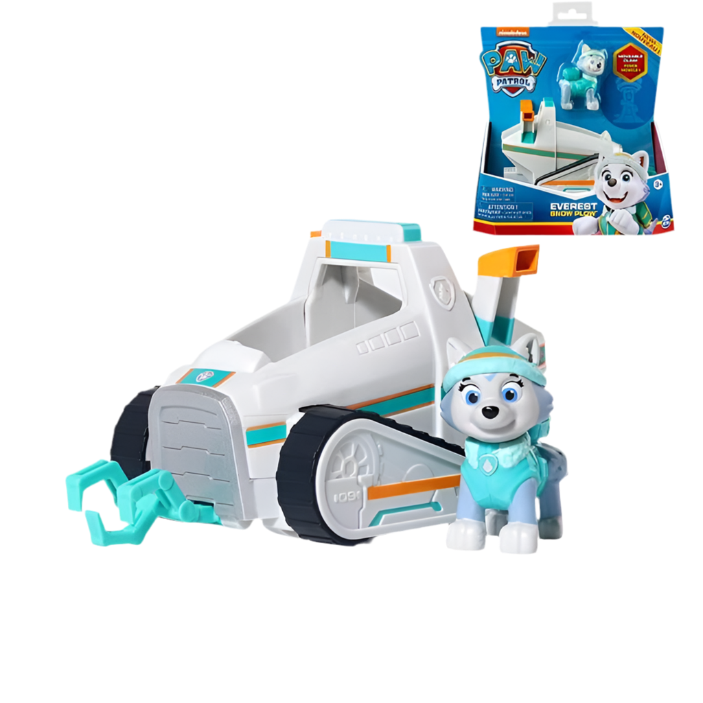 Paw Patrol Rescue Vehicle – Character Truck | Rubble’s Bulldozer, Chase’s Cruiser & More Multicolor Snowploy - Pearl