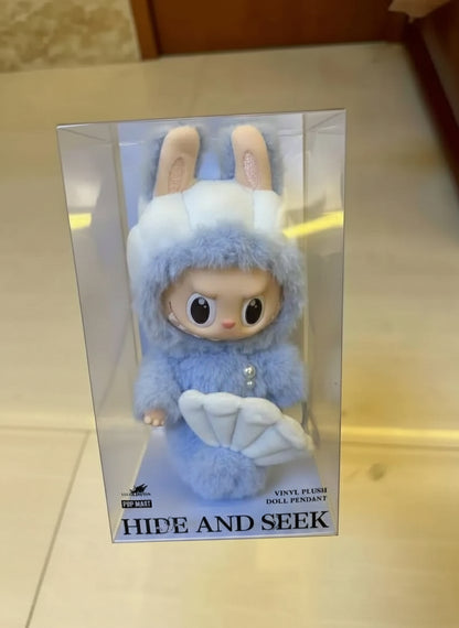 Labubu Blue Hide and Seek in Singapore Series – Vinyl Plush Doll Pendant