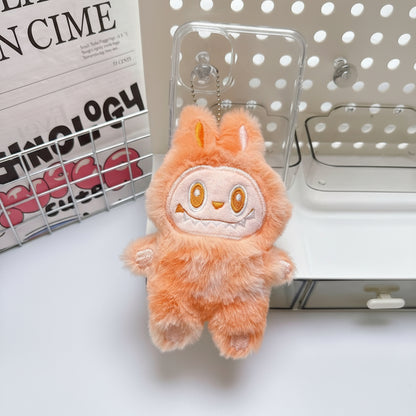 Labubu The Monsters – 3rd Gen Plush Keychain Doll | 12–15cm Backpack Charm Orange