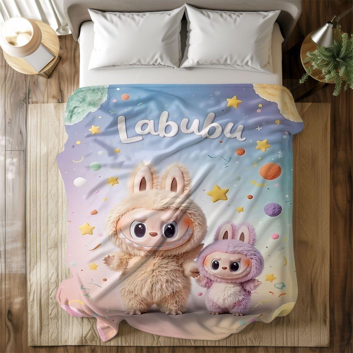 Labubu Flannel Blanket – Cozy All-season Nap Throw | Soft Plushie Pairing