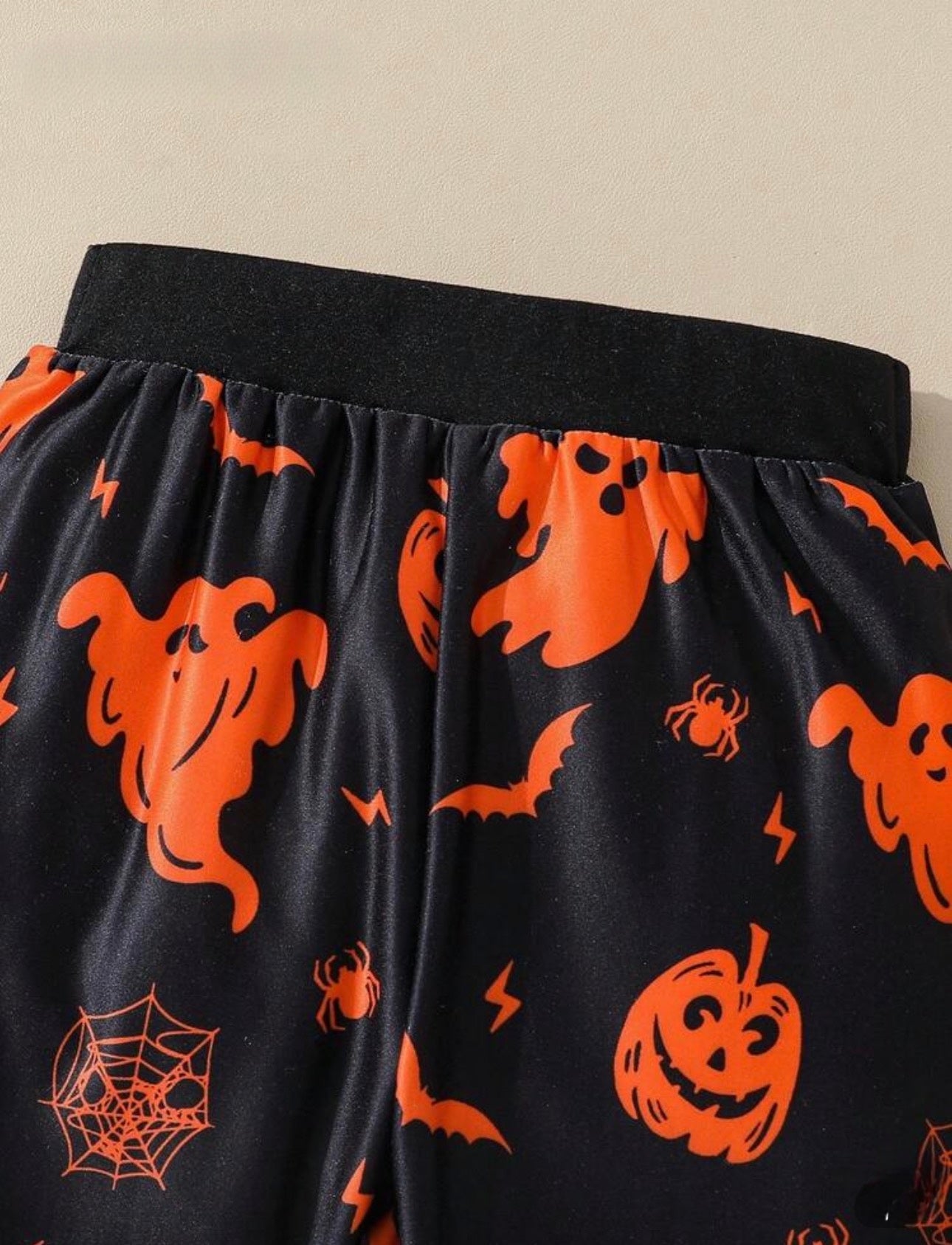 Halloween Baby Outfit Set – 3-Piece Romper, Trousers & Hat | Pumpkin, Bat & Ghost Print | Newborn - 24M