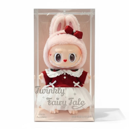 Labubu The Monsters Mokoko Twinkly Fairy Tale Vinyl Plush Doll Pendant – 17cm Red 1 Pack